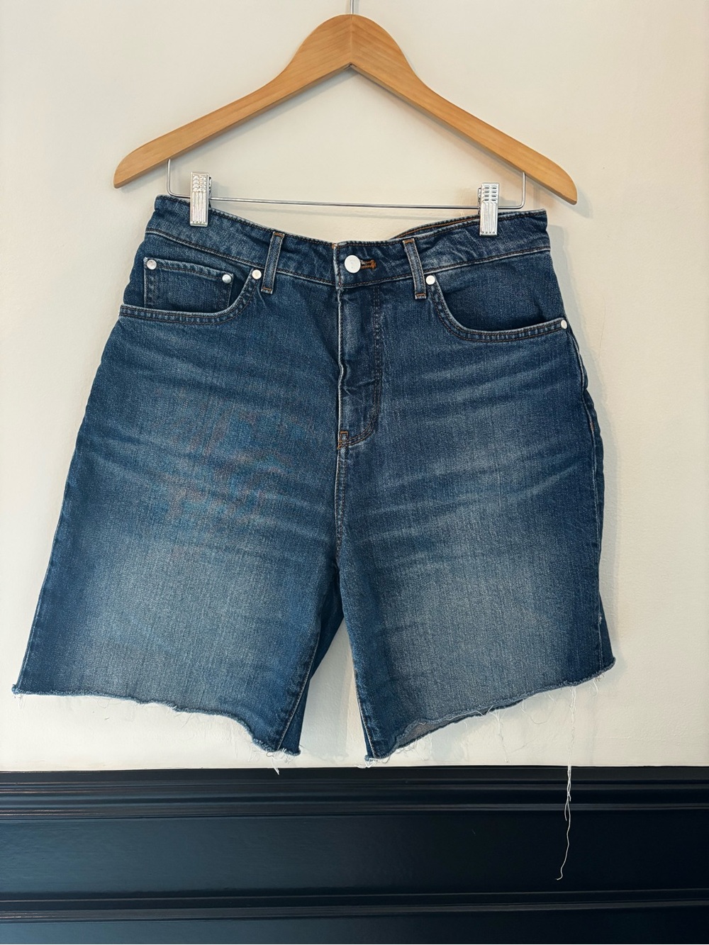 Pilcro Cut Off Jean Shorts Raw Hem Denim Shorts -28
